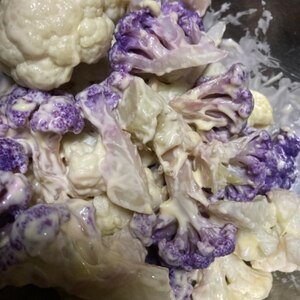 紫カリフラワー☆茹で卵マヨサラダ